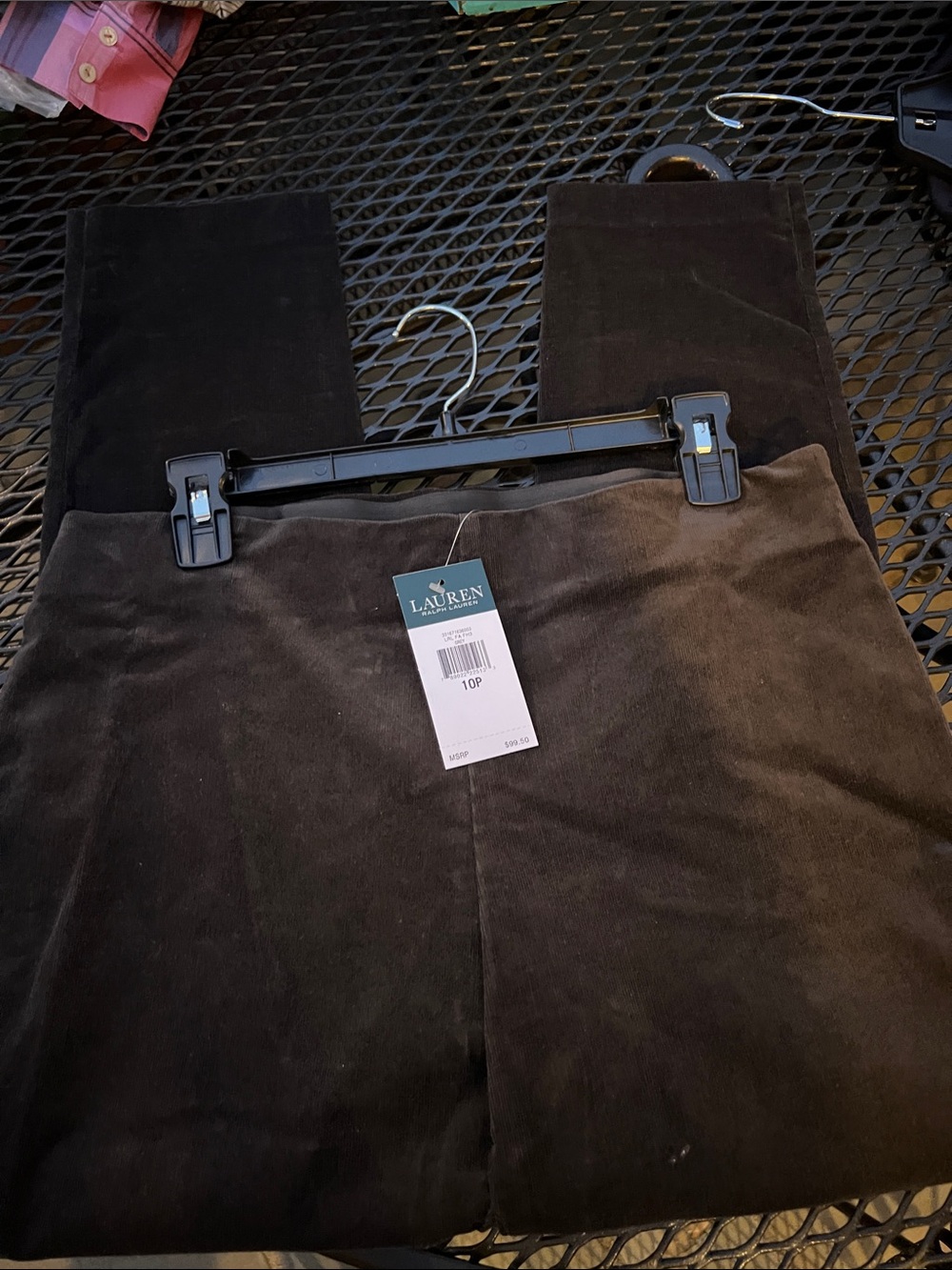 Lauren Ralph Lauren Dark Grey Corduroy Leggings